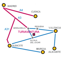 Mapa de Venta del Moro y Hoces del Cabriel
